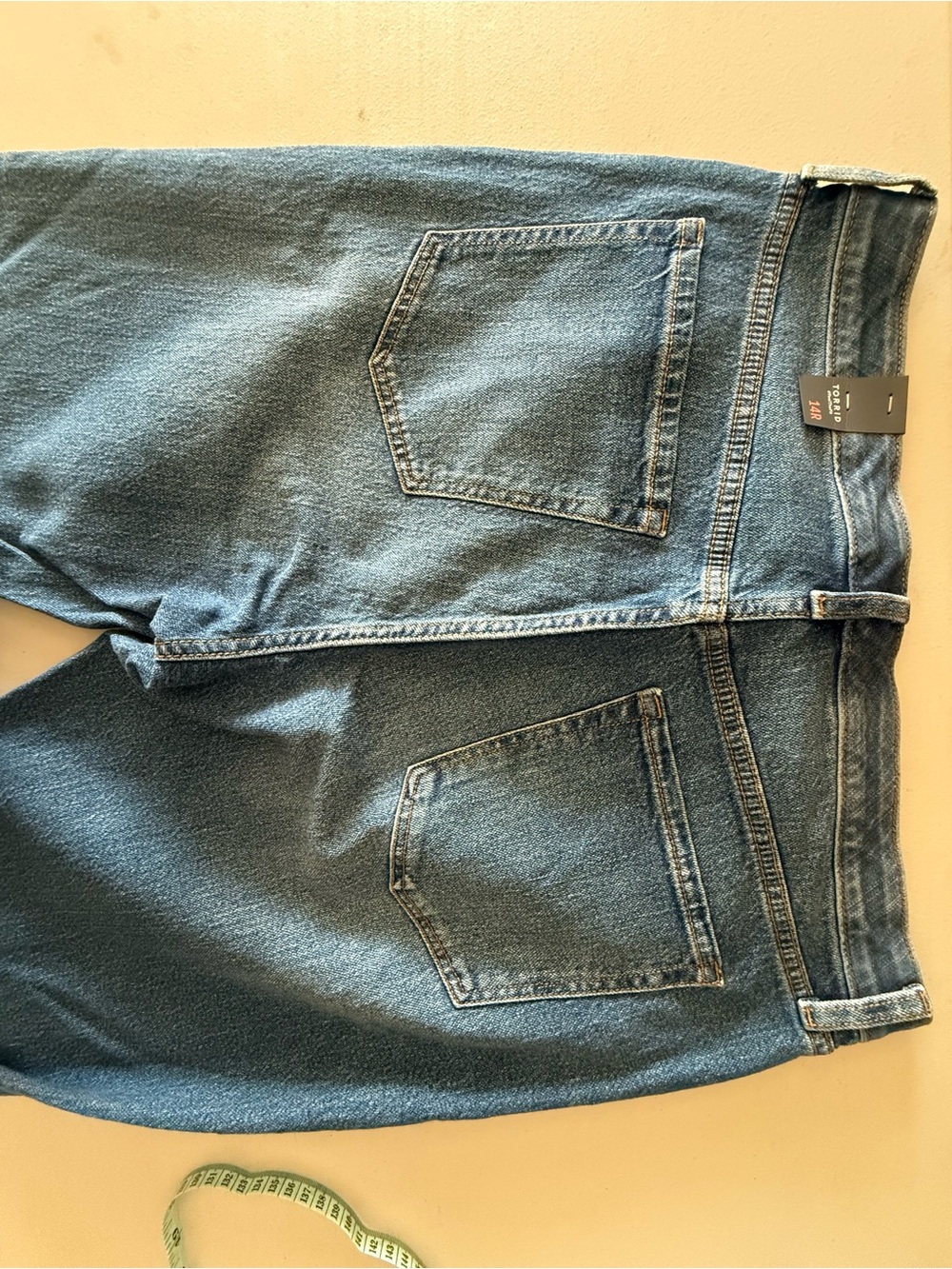 torrid High Rise Straight-Leg Elastic Waist Denim Jeans in Medium Wash Blue - Picture 13 of 14
